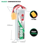 GNB GAONENG 4000mah 3S 11.1V 70C 140C XT90 RC LiPo Battery High Discharge C Rating Performance